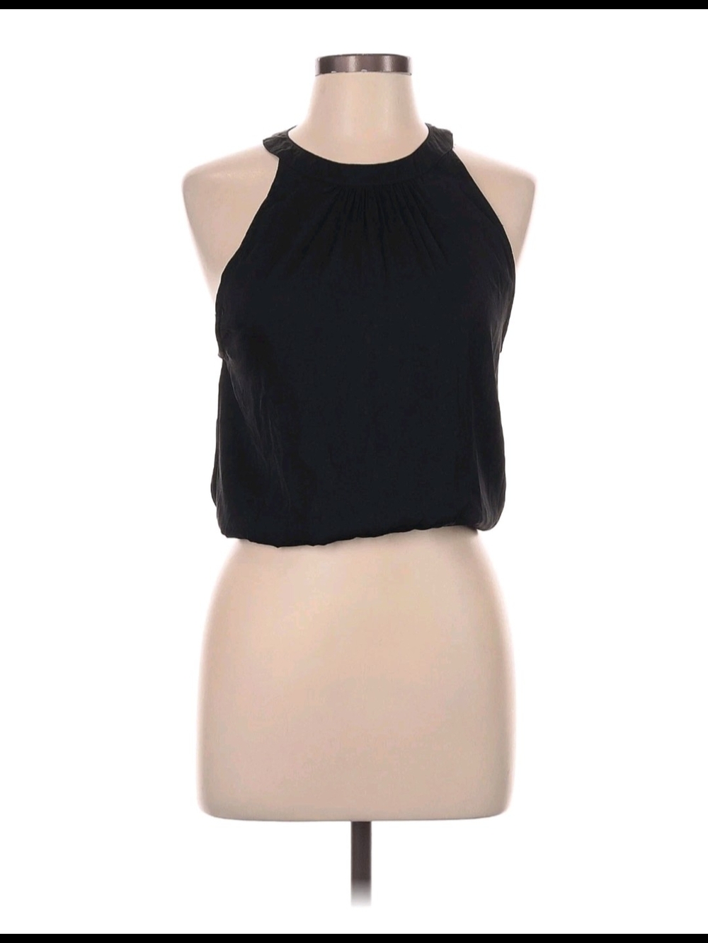 glam Black Halter Crop Tank Top
